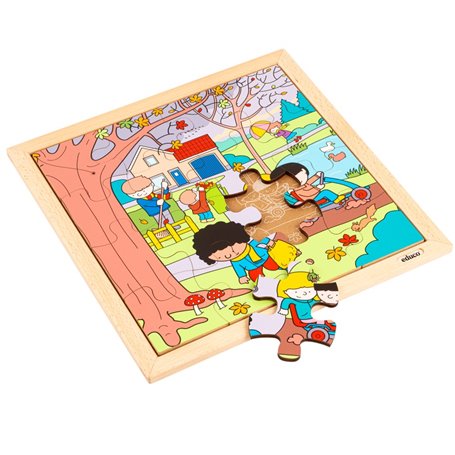 Puzzle en Bois - Seasons Puzzles - Automne - jeu Montessori