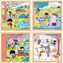 Puzzle en bois - Puzzle les saisons- le lot de 4 puzzles - jeu Montessori