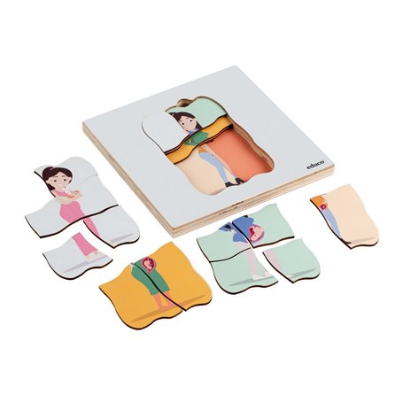 Puzzle en Bois - Anatomie corps humain - jeu Montessori