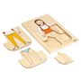 Puzzle en Bois  - habiller le garcon - jeu Montessori