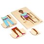 Puzzle en Bois - habiller la fille - jeu Montessori