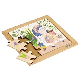 Puzzle en Bois - Mon sac à provisions - Plantes intérieures - jeu Montessori