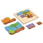 Puzzle en Bois - la vie de la poire - jeu Montessori