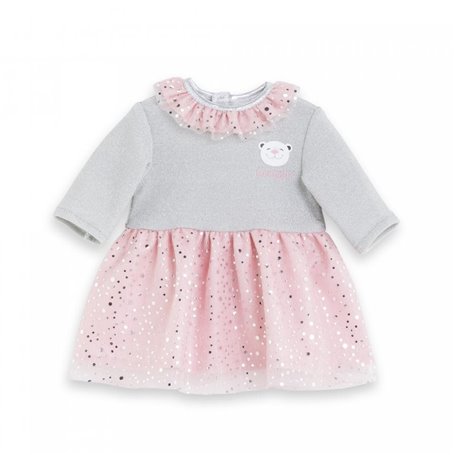 Bb36 robe soir de fete rose et grise