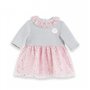 Bb36 robe soir de fete rose et grise