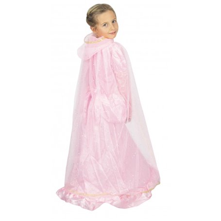 Cape princesse plume rose et or enfant