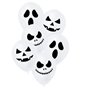 Ballons de baudruche blancs Visage de Halloween 6pcs