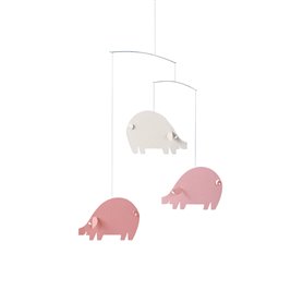 Flensted Mobiles 3 cochons contents roses