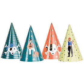 Chapeaux de fete - Pirate - 8pcs