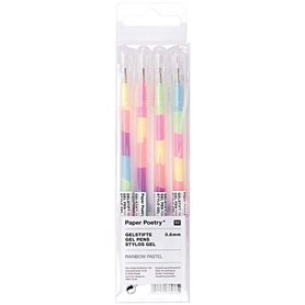 Stylo gel Arc-en-ciel Pastel - 4 pcs