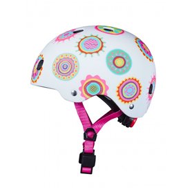 Casque Vélo et Trottinette Doodle Dots  boucle magnétique  lumière LED intégrée  Taille S