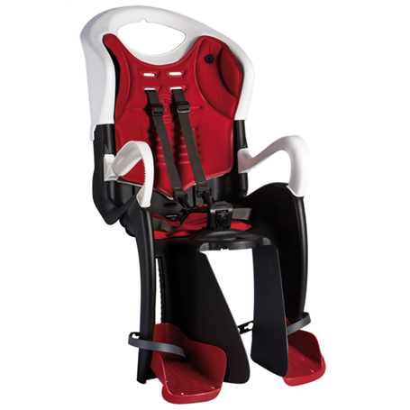 Bellelli Siège bébé pour vélo Tiger Standard B-Fix blanc/rouge