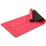 Tapis de Yoga DF SPORTS antidérapant 183x61x0.6cm avec housse - Modèle Nirvana - Rouge