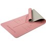 Tapis de Yoga DF SPORTS antidérapant 183x61x0.6cm avec housse - Modèle Nirvana - Rose