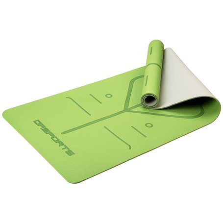 Tapis de Yoga DF SPORTS antidérapant 183x61x0.6cm avec housse - Modèle Nirvana - Vert