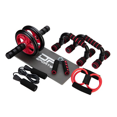 Pack 7en1 Accessoires Fitness DF SPORTS - Rouge