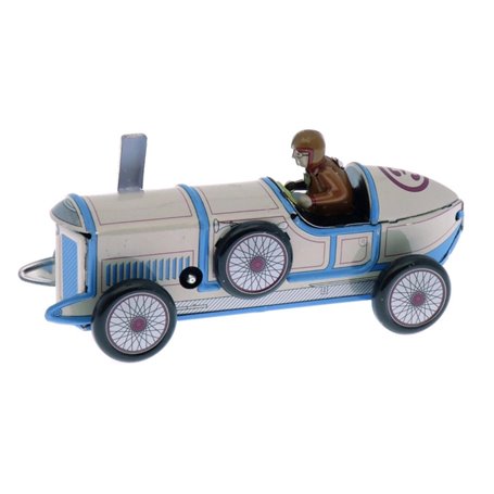 Voiture de Course Bleue 13 Cm Mecanique a Cle