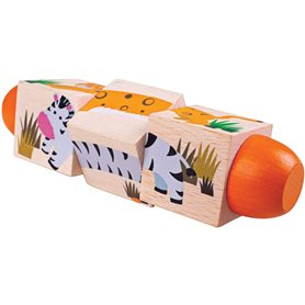 Jeu en bois -  Blocs Twist Jungle