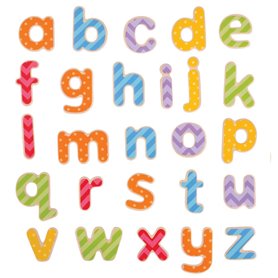 Lettres aimantees en minuscule
