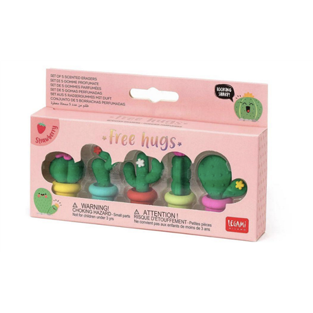 set de 5 gommes parfumees cactus