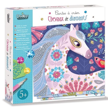 Coffret cartes a creer - Chevaux dediamants