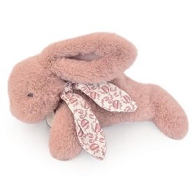 Doudou pantin lapin rose 25cm DC4140