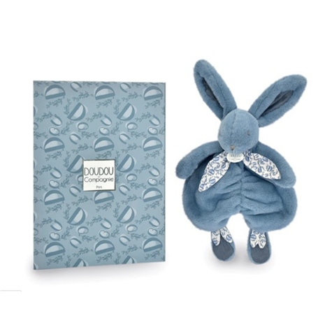 Doudou lapin bleu - Lapin doudou -29 cm