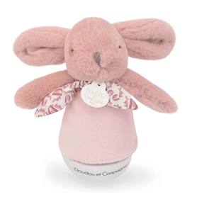 Doudou et Compagnie Peluche musicale Lapin Culbuto Rose