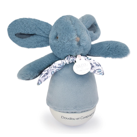 Doudou & Compagnie Peluche musicale Lapin Culbuto Bleu