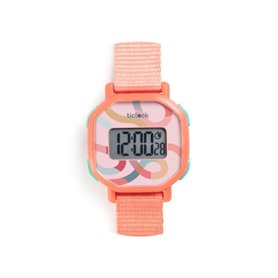 Montre digitale - Volute pastel
