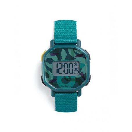 Montre digitale - Vert serpent