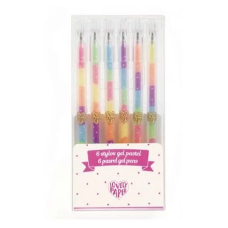 Set de 6 Stylos gel pastel