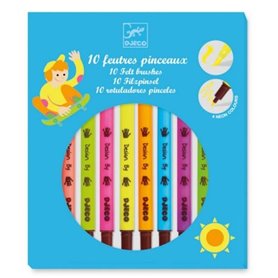 10 feutres pinceaux coloris Pop