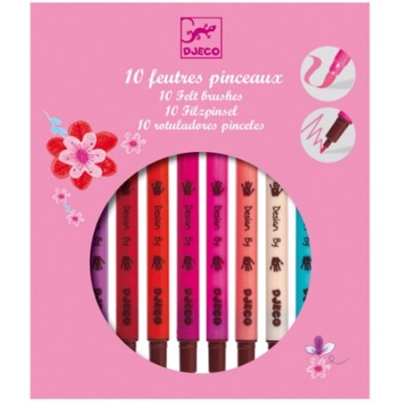 10 feutres pinceaux coloris sweet