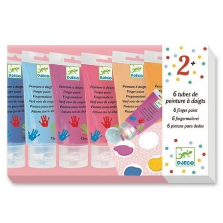 6 tubes de peinture à doigts Sweet