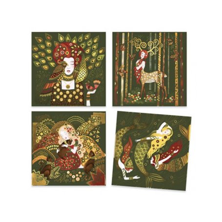 Inspired by cartes a gratter Golden muses