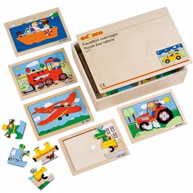 Boîte à puzzles - Véhicules - jeu Montessori