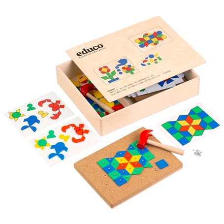 Jeu de formes à clouer - geo - jeu Montessori