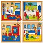 Puzzle l'hygiène: lot de 4 puzzles - jeu Montessori