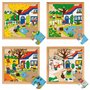 Puzzle les saisons: le lot de 4 puzzles - jeu Montessori