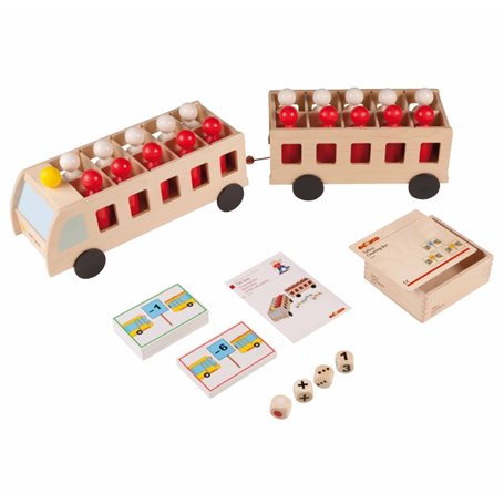 Bus mathématique avec remorque - maxi - jeu Montessori