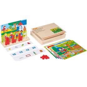 Trouver et compter jusqu'à 20 - jeu Montessori