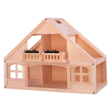 Maison de poupées en bois - jeu Montessori