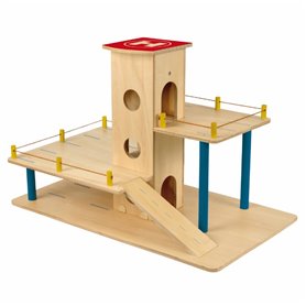 Mon premier Garage de bois  - jeu Montessori