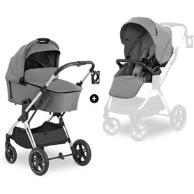 Poussette Shopping Vision X Set Argent Melange Gris
