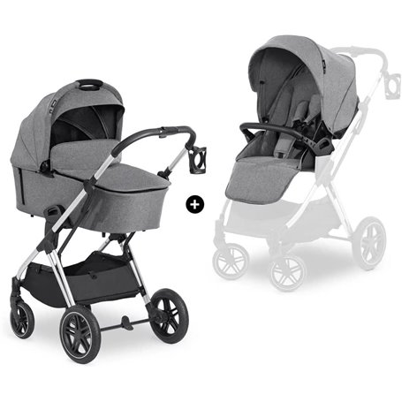 Poussette Shopping Vision X Set Argent Melange Gris