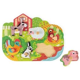 puzzle happy farm ferme bois