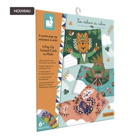 6 Cartes Pop up animaux a creer