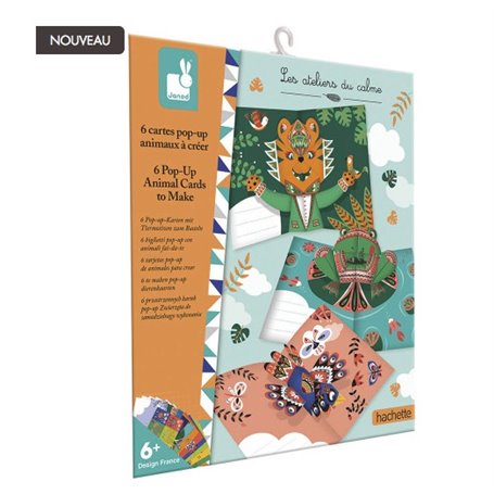 6 Cartes Pop up animaux a creer