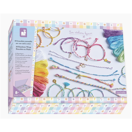 30 bracelets enroules arc-en-ciel a creer